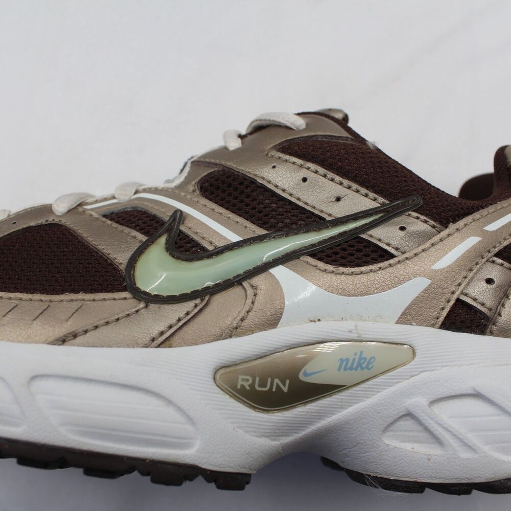 Nike Compete Run Women's Size 7.5 Brown Gold Green Swoosh Retro Running Shoes - Picture 9 of 9